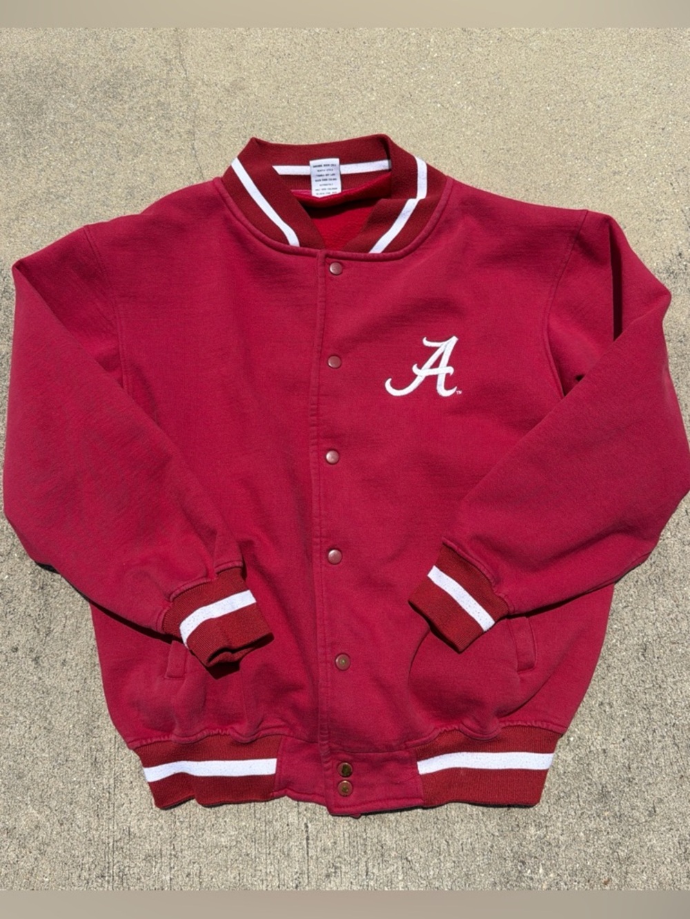 Spike Sports Alabama Bama Crimson Varsity Jacket with stitched Logos